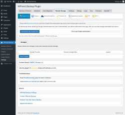Page screenshot: WPvivid Backup &rarr; Settings &rarr; Remote Storage