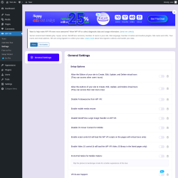 Page screenshot: WP VR → Settings
