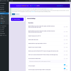 Page screenshot: WP VR → Settings