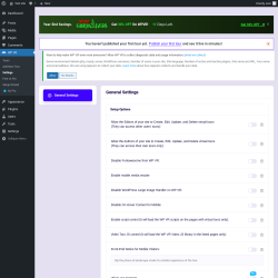 Page screenshot: WP VR &rarr; Settings