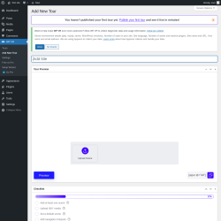 Page screenshot: WP VR &rarr; Add New Tour