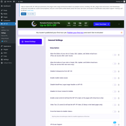 Page screenshot: WP VR &rarr; Settings