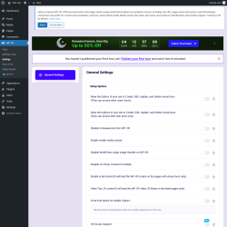 Page screenshot: WP VR &rarr; Settings