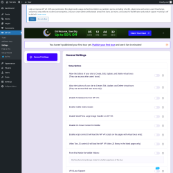 Page screenshot: WP VR &rarr; Settings