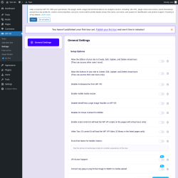 Page screenshot: WP VR &rarr; Settings