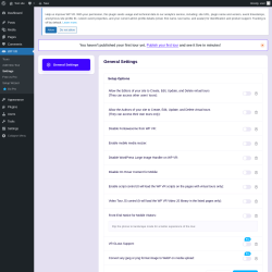 Page screenshot: WP VR &rarr; Settings