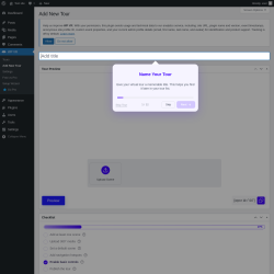 Page screenshot: WP VR &rarr; Add New Tour