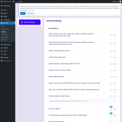 Page screenshot: WP VR &rarr; Settings