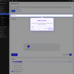 Page screenshot: WP VR &rarr; Add New Tour