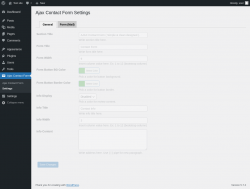 Page screenshot: Ajax Contact Form &rarr; Settings