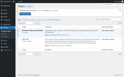Page screenshot: Plugins ‹ Test site — WordPress
