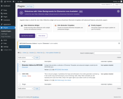 Page screenshot: Plugins ‹ Test site — WordPress