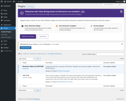 Page screenshot: Plugins &lsaquo; Test site &mdash; WordPress