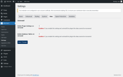 Page screenshot: WS Form → Settings → Data