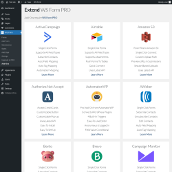 Page screenshot: WS Form → Add-Ons