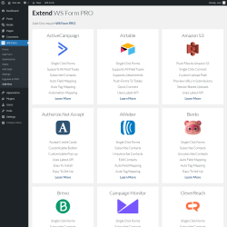 Page screenshot: WS Form &rarr; Add-Ons