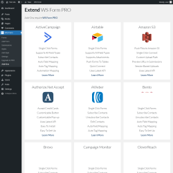 Page screenshot: WS Form &rarr; Add-Ons