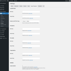 Page screenshot: WS Form &rarr; Settings &rarr; Spam Protection
