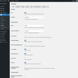 Page screenshot: WS Form &rarr; Settings