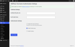 Page screenshot: Settings &rarr; WWPass