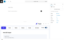 Page screenshot: Add Page ‹ Test site — WordPress