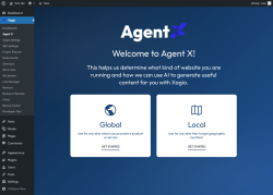 Page screenshot: Xagio → Agent X