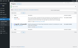 Page screenshot: Plugins ‹ Test site — WordPress