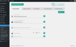 Page screenshot: Site Backup → Generate Backups