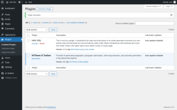 Page screenshot: Plugins &lsaquo; Test site &mdash; WordPress