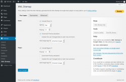 Page screenshot: Settings  &rarr; XML Sitemap