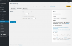 Page screenshot: Settings  &rarr; XML Sitemap &rarr; Taxonomies