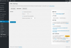 Page screenshot: Settings  &rarr; XML Sitemap &rarr; Taxonomies