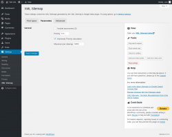 Page screenshot: Settings &rarr; XML Sitemap &rarr; Taxonomies