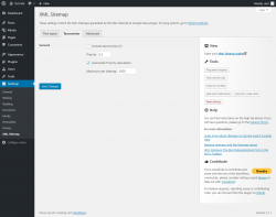 Page screenshot: Settings  &rarr; XML Sitemap &rarr; Taxonomies