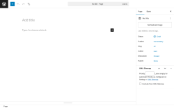 Page screenshot: Add Page ‹ Test site — WordPress