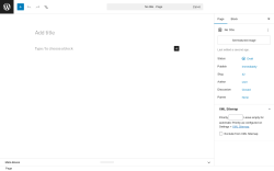 Page screenshot: Add Page ‹ Test site — WordPress