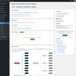 Page screenshot: Settings → XML Sitemaps