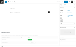 Page screenshot: Add New Page ‹ Test site — WordPress