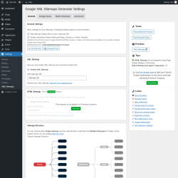 Page screenshot: Settings → XML Sitemaps