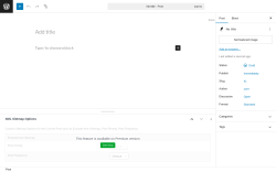 Page screenshot: Add Post ‹ Test site — WordPress