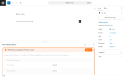 Page screenshot: Add Post ‹ Test site — WordPress