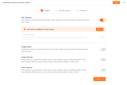 Page screenshot: Google XML Sitemaps Generator Wizard &lsaquo; Test site &mdash; WordPress