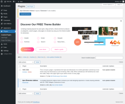 Page screenshot: Plugins ‹ Test site — WordPress