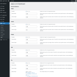 Page screenshot: Settings &rarr; XVE