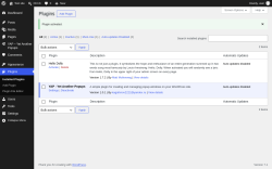Page screenshot: Plugins &lsaquo; Test site &mdash; WordPress