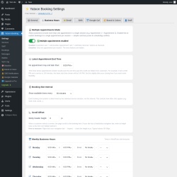 Page screenshot: Yatoon Booking &rarr; 
                🕐 Business Hours            