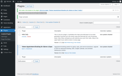 Page screenshot: Plugins &lsaquo; Test site &mdash; WordPress