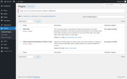Page screenshot: Plugins &lsaquo; Test site &mdash; WordPress