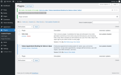 Page screenshot: Plugins &lsaquo; Test site &mdash; WordPress