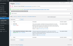Page screenshot: Plugins &lsaquo; Test site &mdash; WordPress